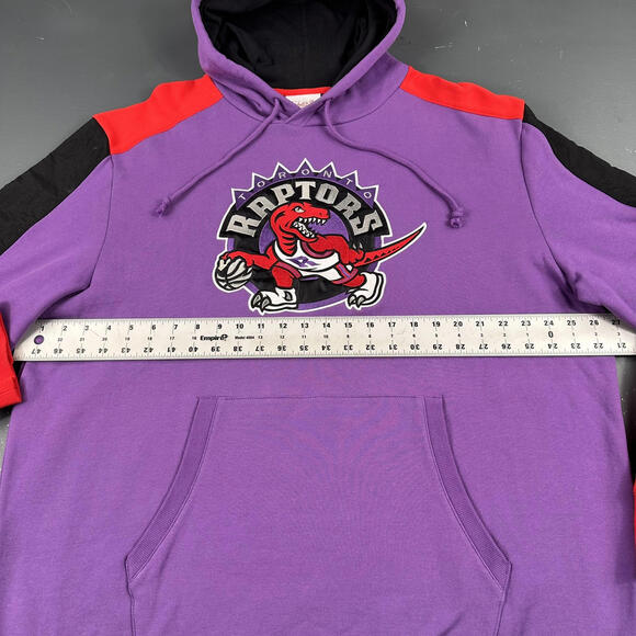 Toronto Raptors Hoodie Men 3XL Purple Sleeve Retro Stitched Mitchell Ness Retro - Picture 6 of 9